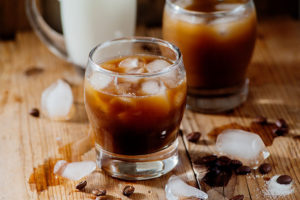 iced coffee served in glass with ice
